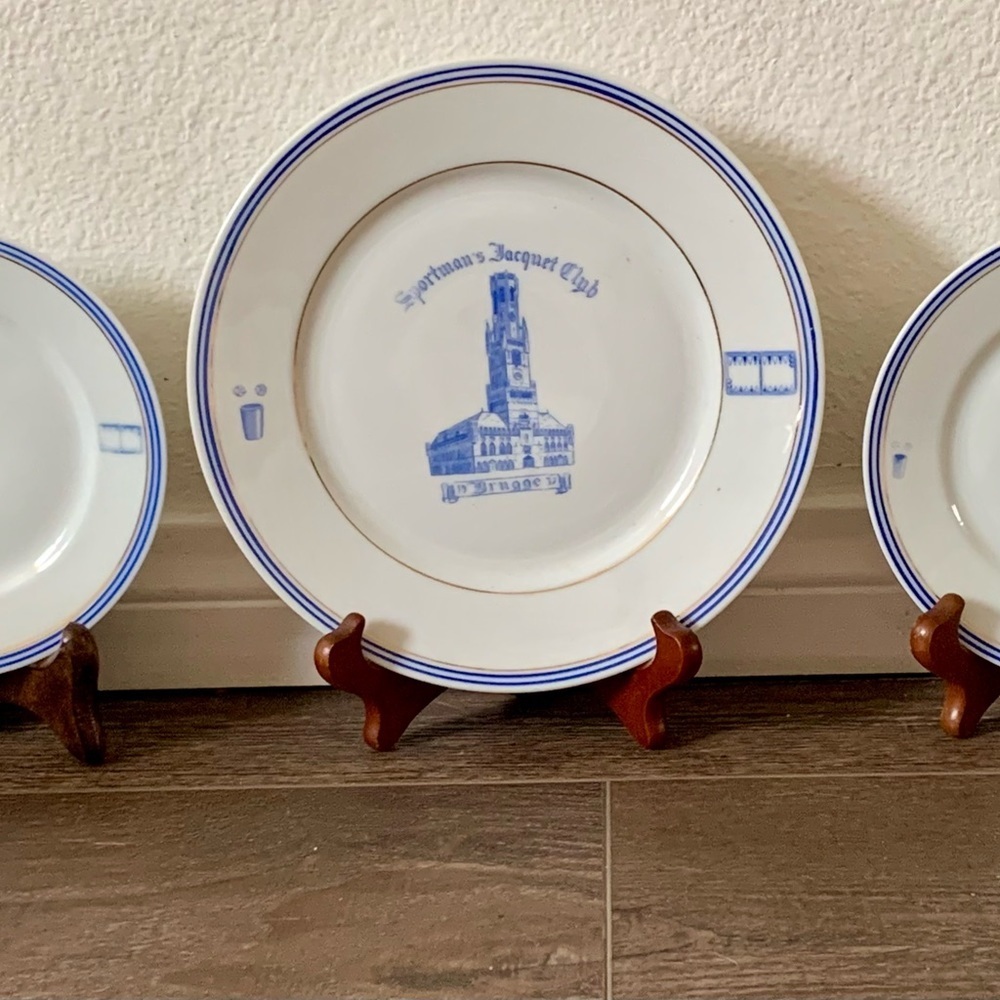 Porcelain Cerabel Plates 3 Belgium 1960s